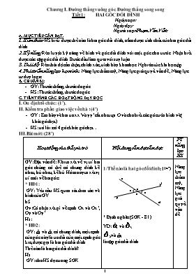 Giáo án môn Hình học lớp 7 cả năm